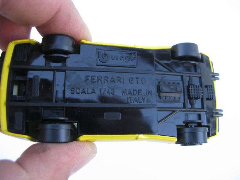 WICKED !! A 1:43 SCALE DIE CAST METAL MODEL OF THE 1984 FERRARI GTO BY BURAGO...EXCELLENT FIND !!