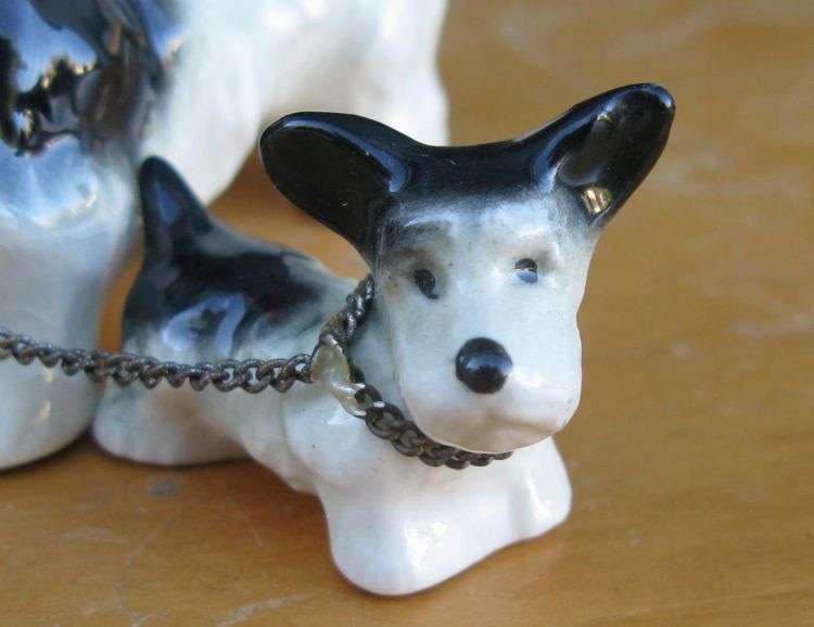 AN ABSOLUTELY ADORABLE ""SCHNAUZER FAMILY"" BY GOEBEL WEST GERMANY MADE 1957 - 1963....RARE FIND !!!
