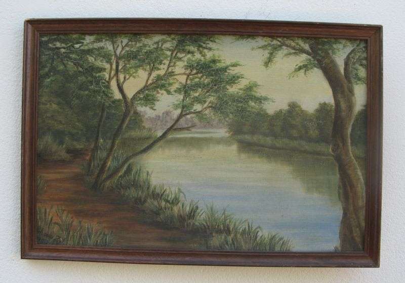 A MAGNIFICENT OLD ORIGINAL OIL ON BOARD SIGNED W VAN ZYL DATED 1936 ...WHAT A FIND !! WOW !!