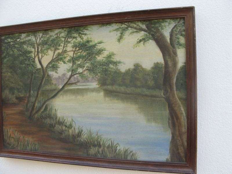 A MAGNIFICENT OLD ORIGINAL OIL ON BOARD SIGNED W VAN ZYL DATED 1936 ...WHAT A FIND !! WOW !!
