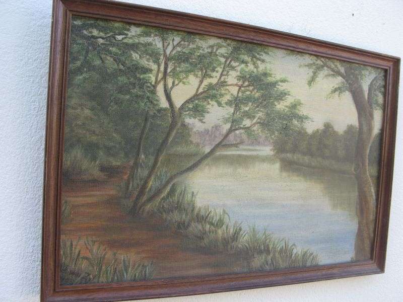 A MAGNIFICENT OLD ORIGINAL OIL ON BOARD SIGNED W VAN ZYL DATED 1936 ...WHAT A FIND !! WOW !!