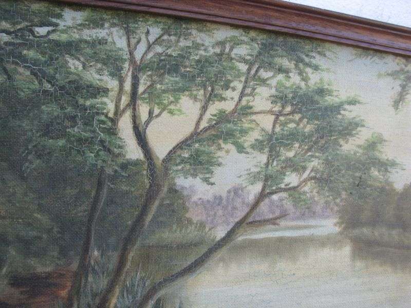 A MAGNIFICENT OLD ORIGINAL OIL ON BOARD SIGNED W VAN ZYL DATED 1936 ...WHAT A FIND !! WOW !!