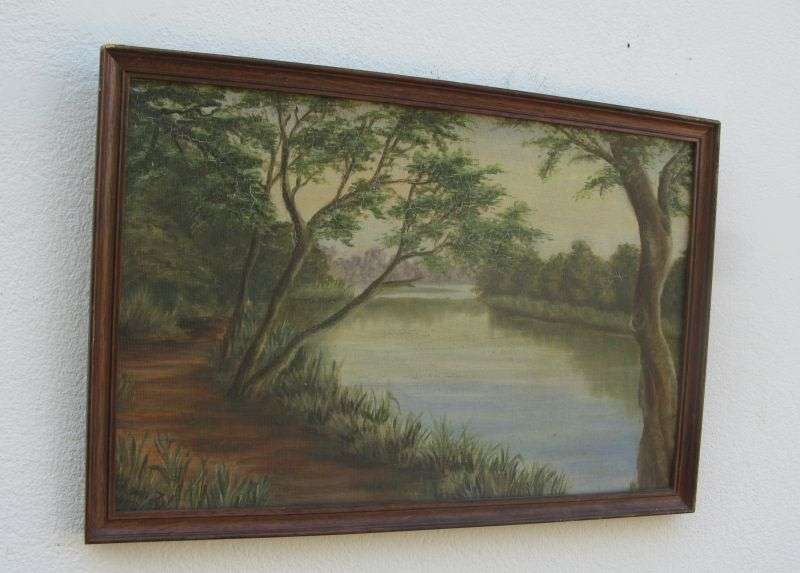 A MAGNIFICENT OLD ORIGINAL OIL ON BOARD SIGNED W VAN ZYL DATED 1936 ...WHAT A FIND !! WOW !!