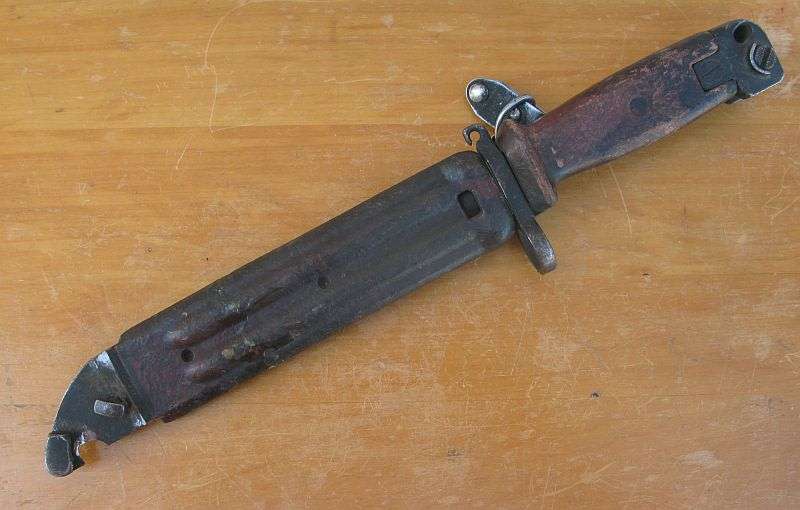 WOW !! WOW !! A TOTALLY COOL ORIGINAL VINTAGE ""AK47"" BAYONET WITH SHEATH ...WICKED !!