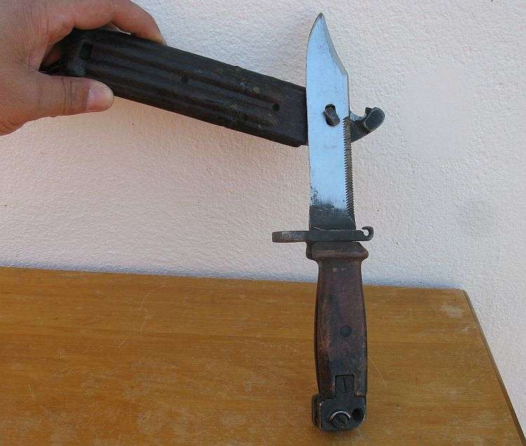 WOW !! WOW !! A TOTALLY COOL ORIGINAL VINTAGE ""AK47"" BAYONET WITH SHEATH ...WICKED !!