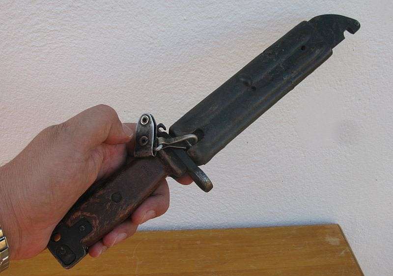 WOW !! WOW !! A TOTALLY COOL ORIGINAL VINTAGE ""AK47"" BAYONET WITH SHEATH ...WICKED !!