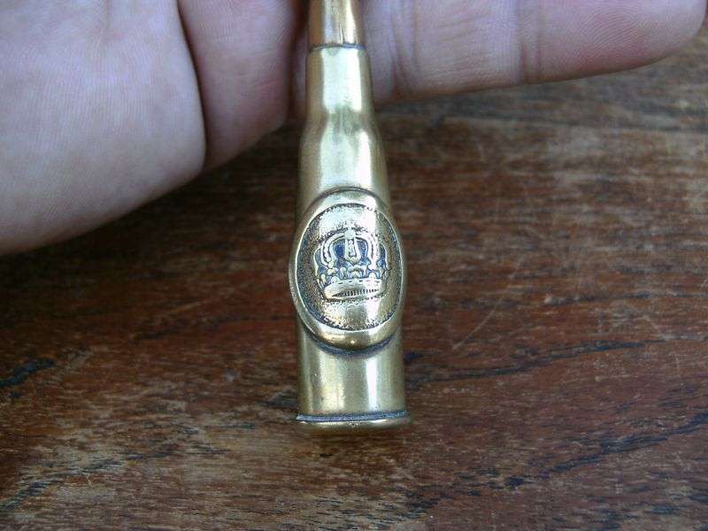 COOL !! A RARE WW1 TRENCH ART BULLET KNIFE WITH INSCRIPTION ""MISSINE"" ...WOW !!