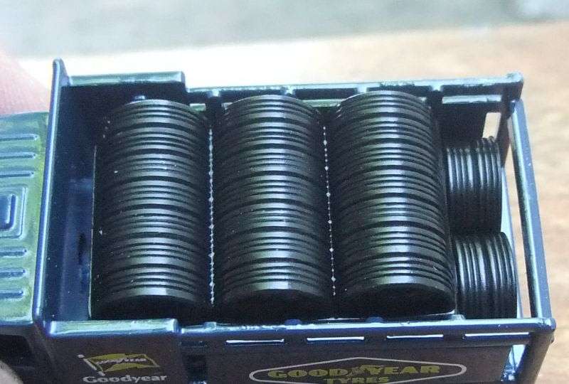 A VINTAGE DIE CAST METAL MODEL OF A DELIVERY TRUCK BY LLEDO ADVERTISING GOODYEAR TYRES !! BOXED !!