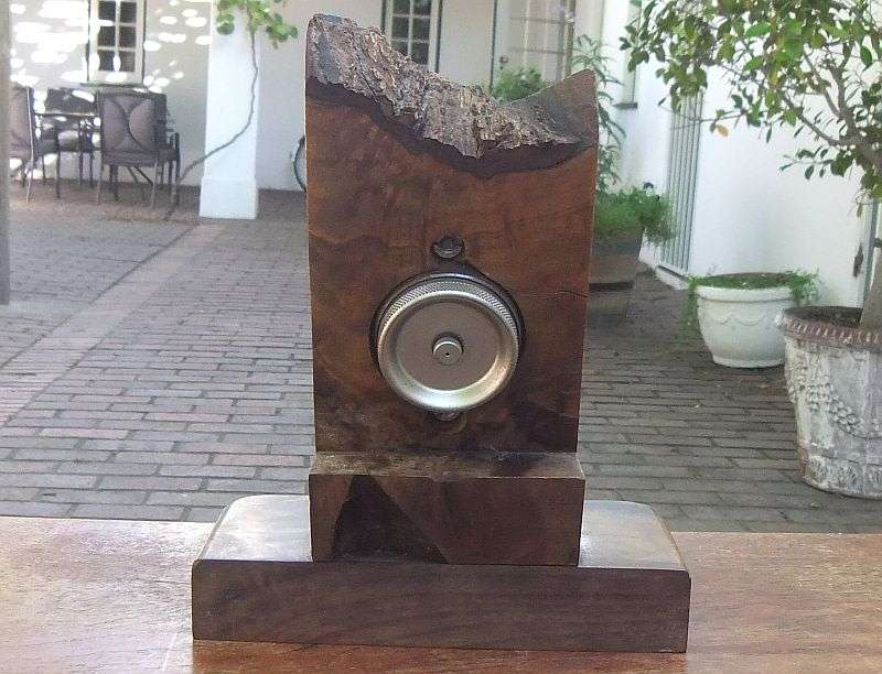 AN UNUSUAL SOLID WOOD VINTAGE GERMAN MADE KIENZLE DESK OR MANTEL CLOCK ...TICKS AND STOPS...REPEAT