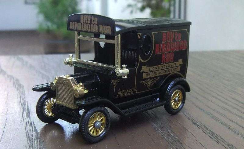 A VINTAGE DIE CAST METAL MODEL BY LLEDO ADVERTISING THE "BAY TO BIRDWOOD RUN" - MOTORING EVENT !!