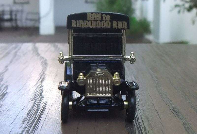 A VINTAGE DIE CAST METAL MODEL BY LLEDO ADVERTISING THE "BAY TO BIRDWOOD RUN" - MOTORING EVENT !!