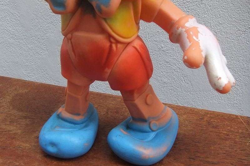 A SUPER RARE VINTAGE ORIGINAL RUBBER PINNOCHIO FIGURE ... FROM AROUND THE 1950`S OR 60`S ...WOW !!