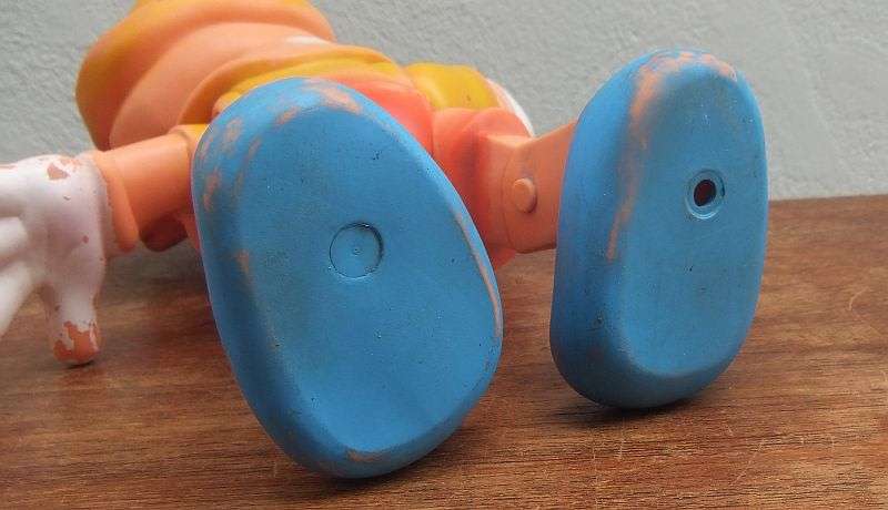 A SUPER RARE VINTAGE ORIGINAL RUBBER PINNOCHIO FIGURE ... FROM AROUND THE 1950`S OR 60`S ...WOW !!