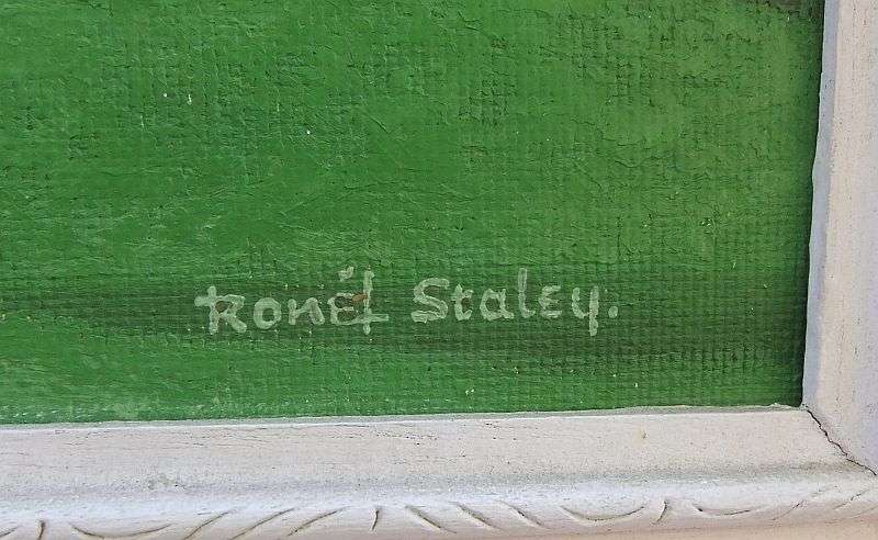 WOW !! AN EYE CATCHING ORIGINAL OIL ON BOARD STILL LIFE PAINTING SIGNED BY THE ARTIST RONEL STALEY