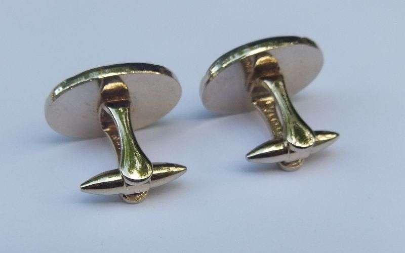 SALE !! LOW LOW R50 START - FREE COMBINING - VINTAGE CUFFLINKS - ONYX LOOK