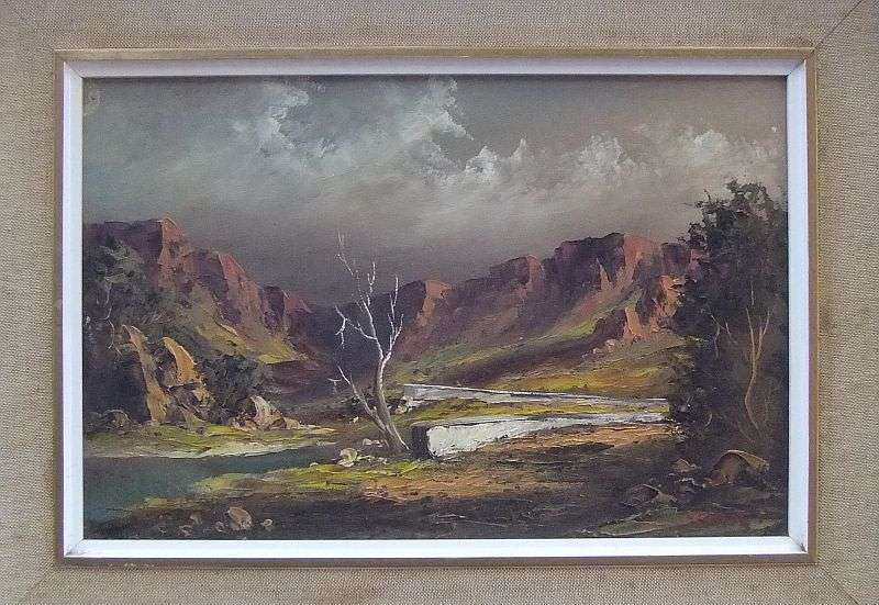 A STUNNING ORIGINAL OIL ON BOARD LANDSCAPE PAINTING BY SA ARTIST KEITH JOHN FAURE !! WOW !!