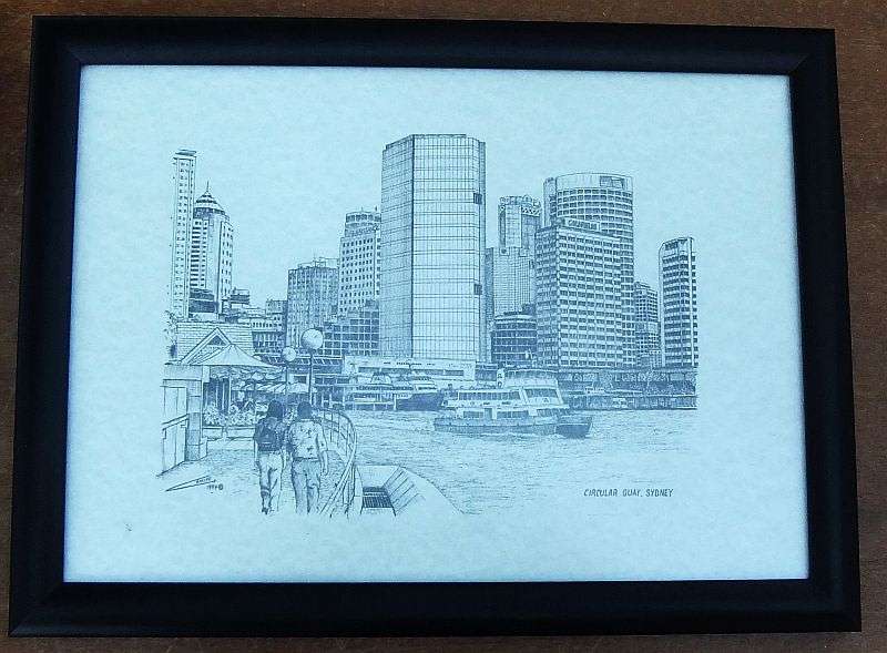 COOL !! FOUR PRINTS BY C SMITH DEPICTING AUSTRALIAN ARCHITECTURE OR LANDMARKS ...BID FOR ALL !!