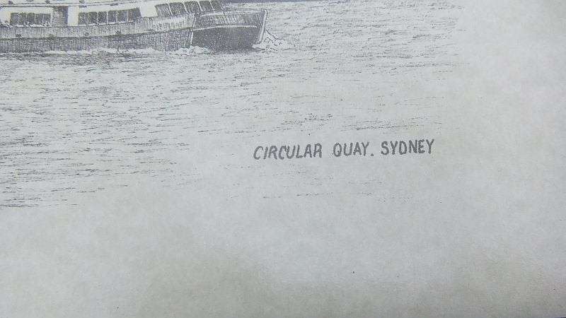 COOL !! FOUR PRINTS BY C SMITH DEPICTING AUSTRALIAN ARCHITECTURE OR LANDMARKS ...BID FOR ALL !!