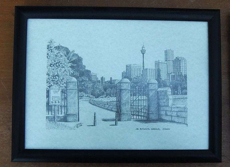 COOL !! FOUR PRINTS BY C SMITH DEPICTING AUSTRALIAN ARCHITECTURE OR LANDMARKS ...BID FOR ALL !!