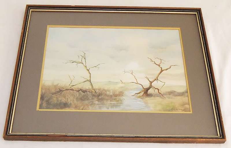 An original signed watercolour painting by SA artist E.M Clur