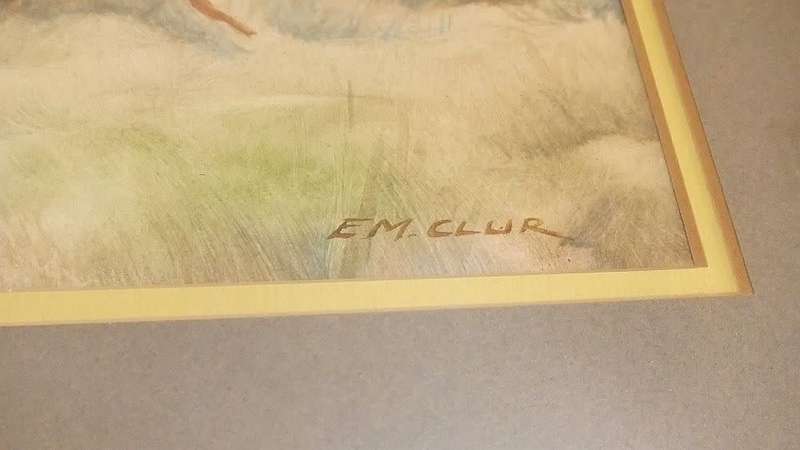 An original signed watercolour painting by SA artist E.M Clur