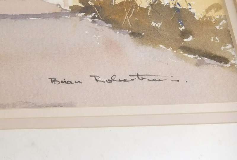 An original signed watercolour painting by SA artist Brian Robertson