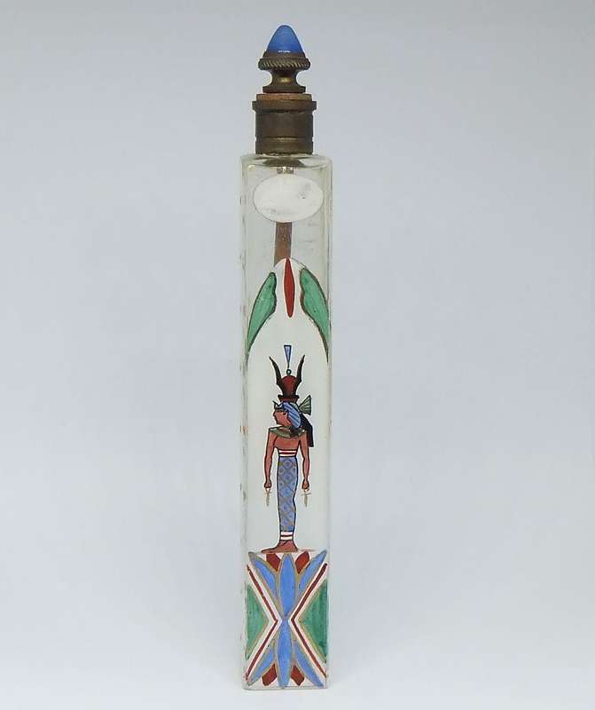 A super rare hand painted antique perfume bottle by Ahmed Soliman - Circa 1920`s