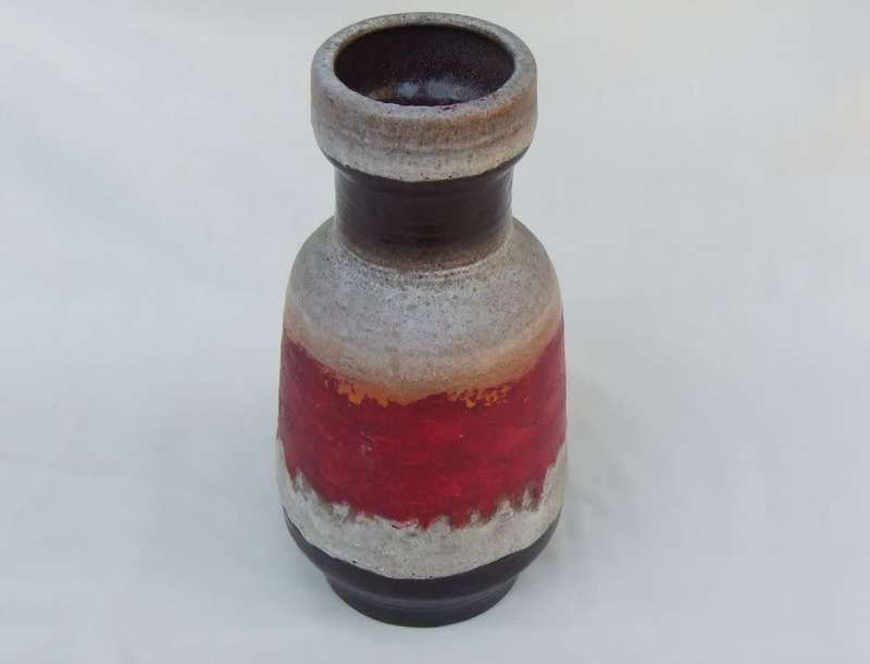 A tall vintage 1970`s West German Pottery vase with makers marks