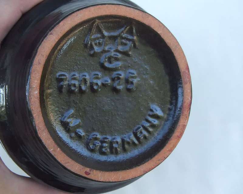 A tall vintage 1970`s West German Pottery vase with makers marks