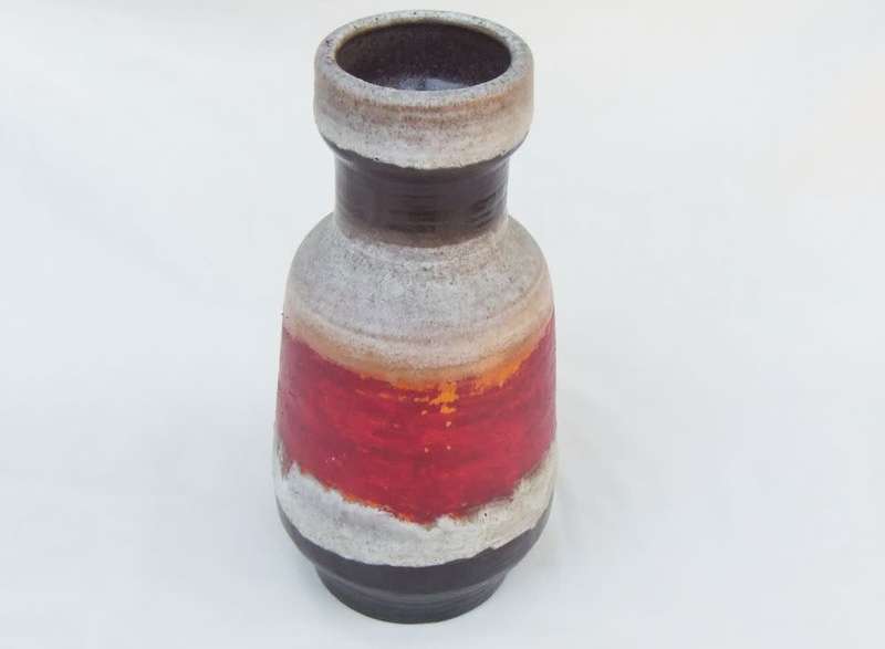 A tall vintage 1970`s West German Pottery vase with makers marks