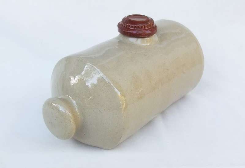 An antique Pottery hot water bottle
