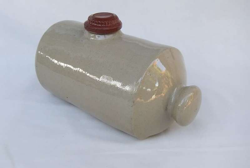 An antique Pottery hot water bottle