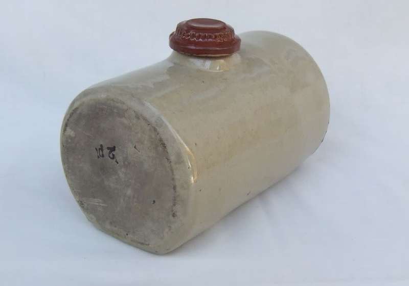 An antique Pottery hot water bottle