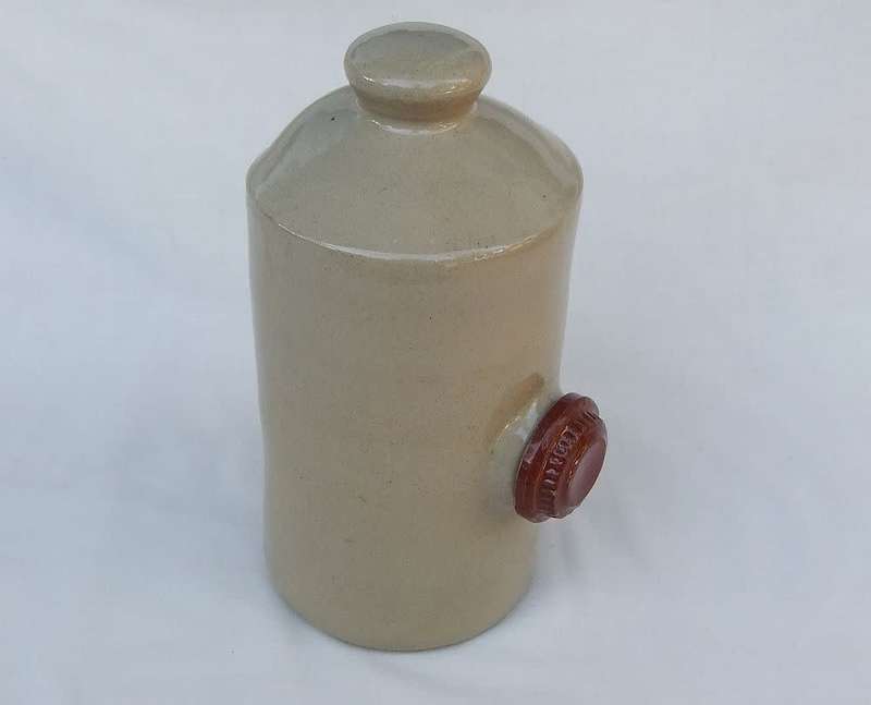 An antique Pottery hot water bottle