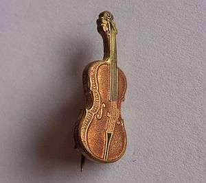 TINY ENAMELED VIOLIN PIN
