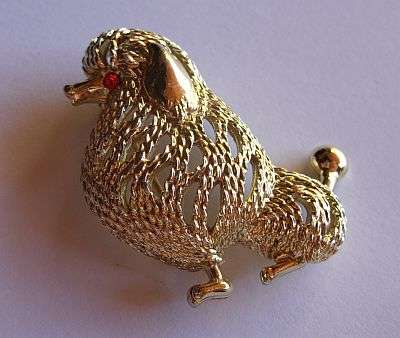 VINTAGE BROOCH - DESIGNED BY SARAH COVENTRY - POODLE