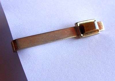 VINTAGE TIE PIN / CLIP - TIGERS EYE