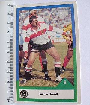 1992 RUGBY CARD - JANNIE BREEDT