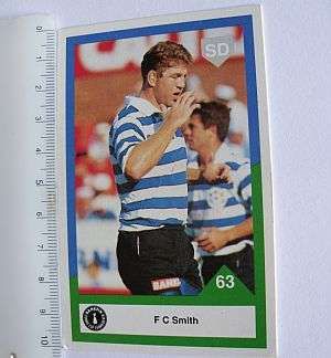 1992 RUGBY CARD - F C SMITH