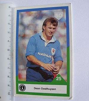 1992 RUGBY CARD - DEON OOSTHUYSEN