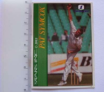 CRICKET TRADING CARD - TOPSPORT TV 1 - 1993 - PAT SYMCOX