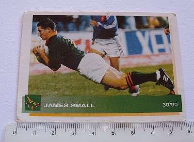 RUGBY TRADING CARD - OLD SA FLAG - 1994 - JAMES SMALL