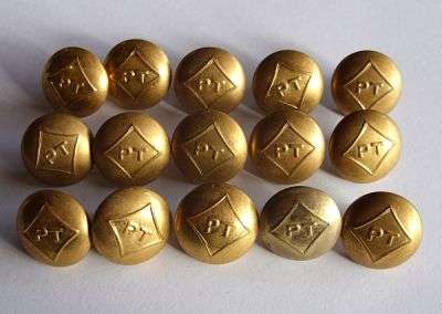 OLD SOUTH AFRICAN POST OFFICE METAL BUTTONS X 15