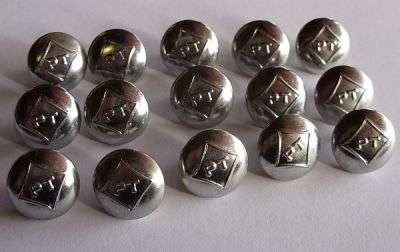 OLD SOUTH AFRICAN POST OFFICE METAL BUTTONS X 15