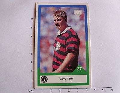 1992 RUGBY CARD - GARRY PAGEL