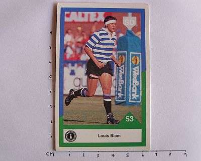 1992 RUGBY CARD - LOUIS BLOM