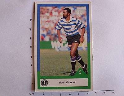 1992 RUGBY CARD - IRVEN OCTOBER