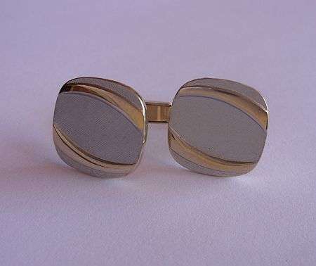 VINTAGE CUFFLINKS - TWO TONE