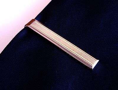 VINTAGE TIE PIN / CLIP - DECORATED BAR