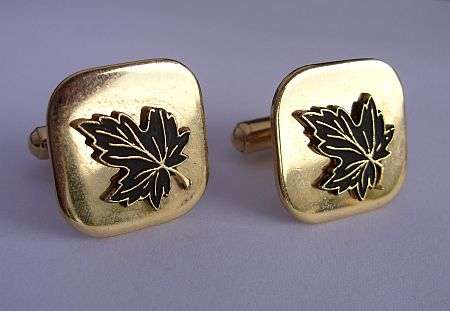VINTAGE CUFFLINKS - LEAVES